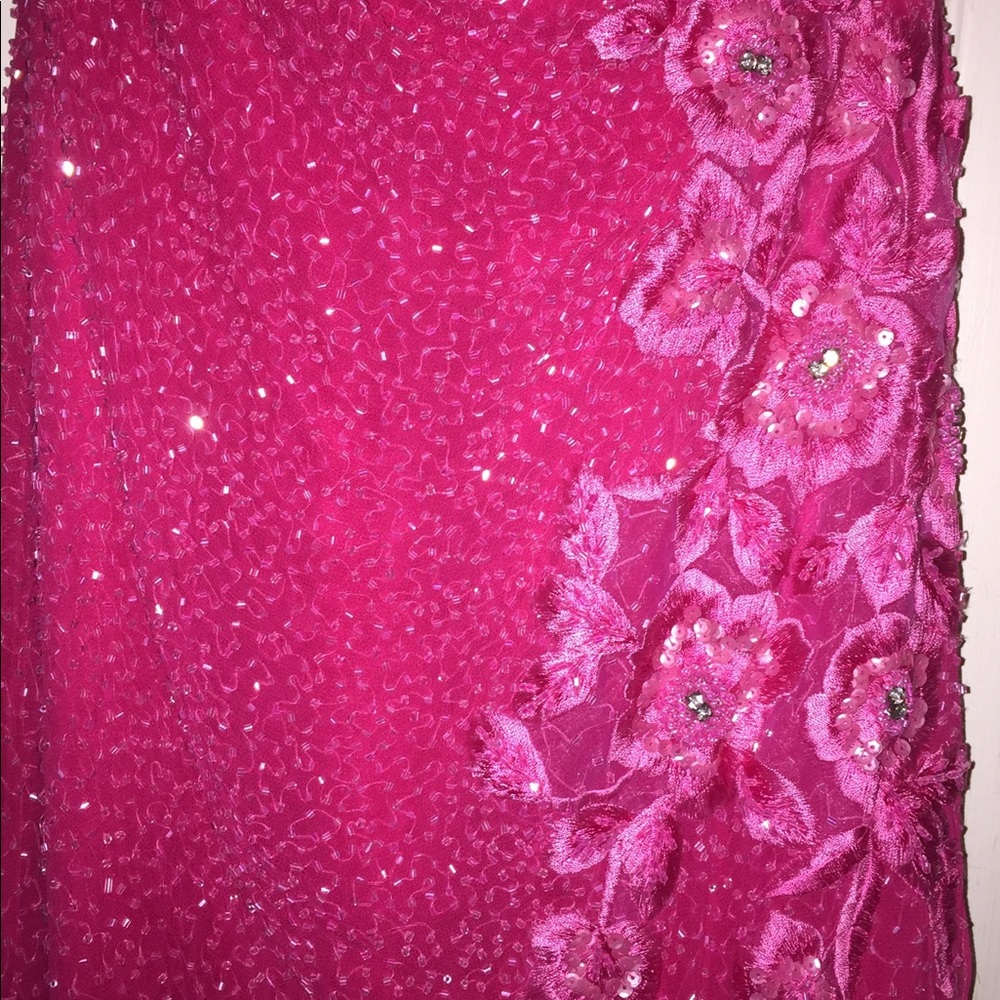 Cache Pink Beaded Gown